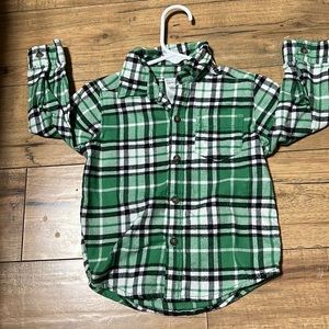 Carters 18M boy button down long sleeve flannel